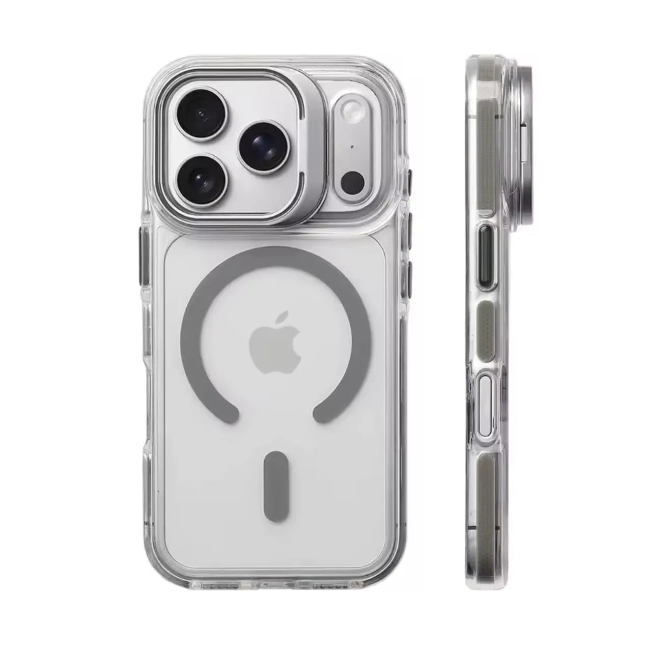Transparent iPhone case & MagSafe sliding cover for camera