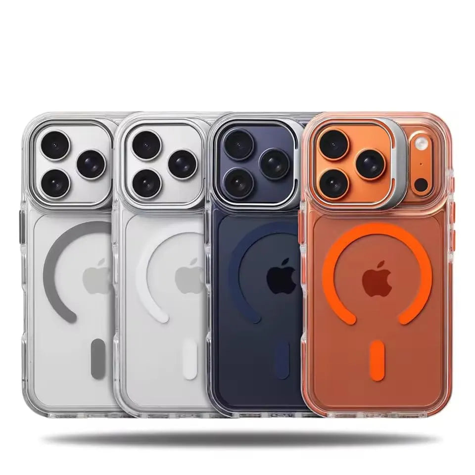 Transparent iPhone case & MagSafe sliding cover for camera