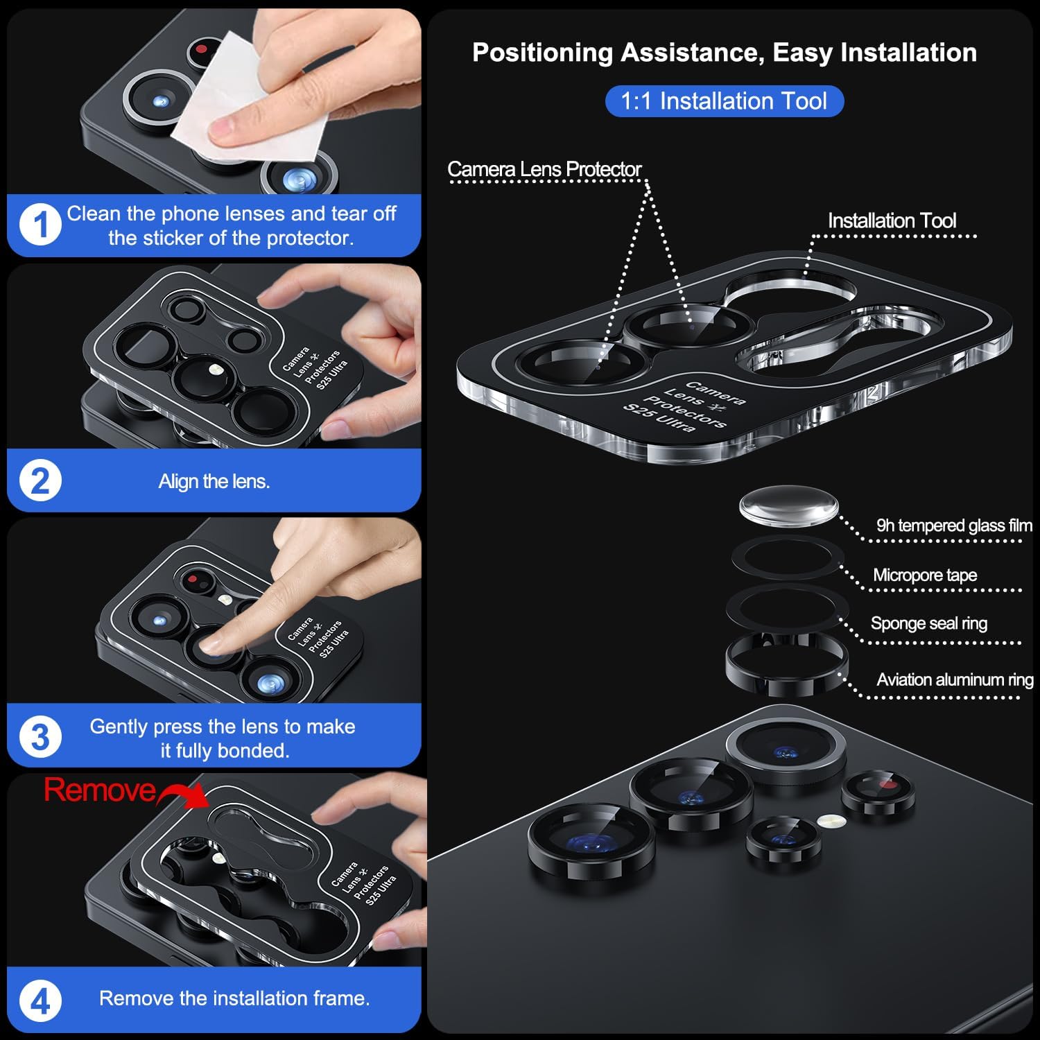 Samsung S25 Ultra Camera Protector (AMERA)