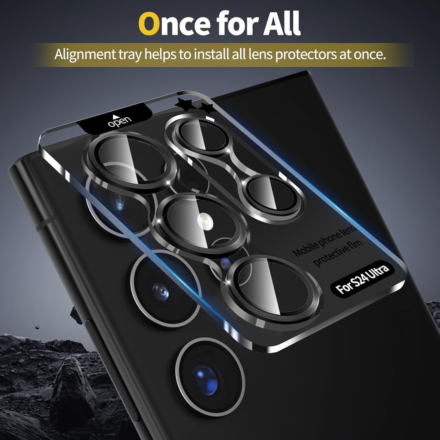 Samsung S24 Ultra Titanium Black Lens Shield
