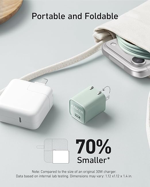 Anker 313 30W Fast Charger Ports 1 USB-C port Provides 30W fast charging