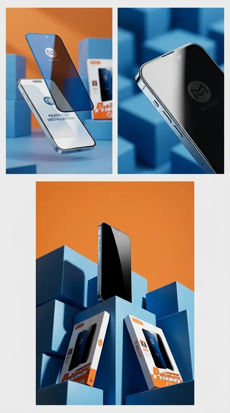 Mossily Premium Explosion-Proof Screen Protector for iPhone [Clear / Privacy]
