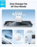 Anker 45W 1C Fast Charger Ports 1 USB-C port Provides