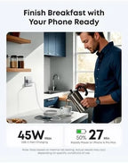 Anker 45W 1C Fast Charger Ports 1 USB-C port Provides