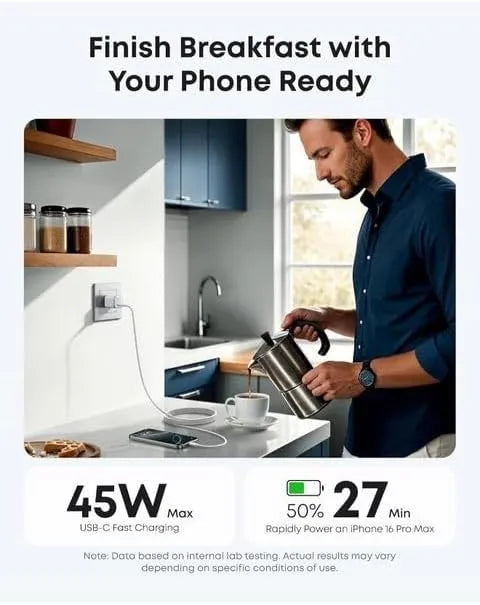 Anker 45W 1C Fast Charger Ports 1 USB-C port Provides