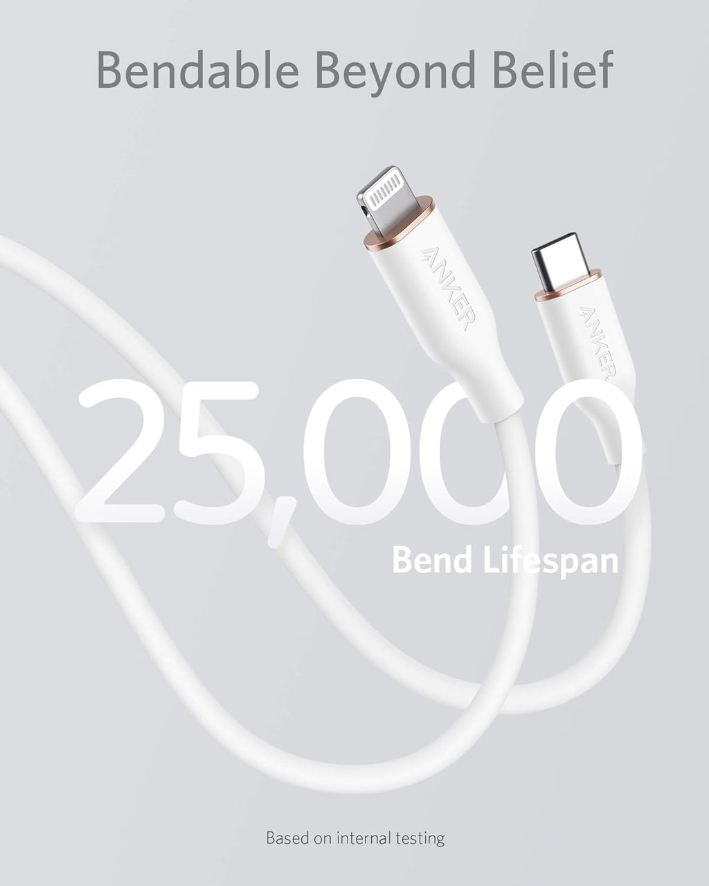 Anker USB C to Lightning Cable(3FT,White), MFi Certified for iPhone