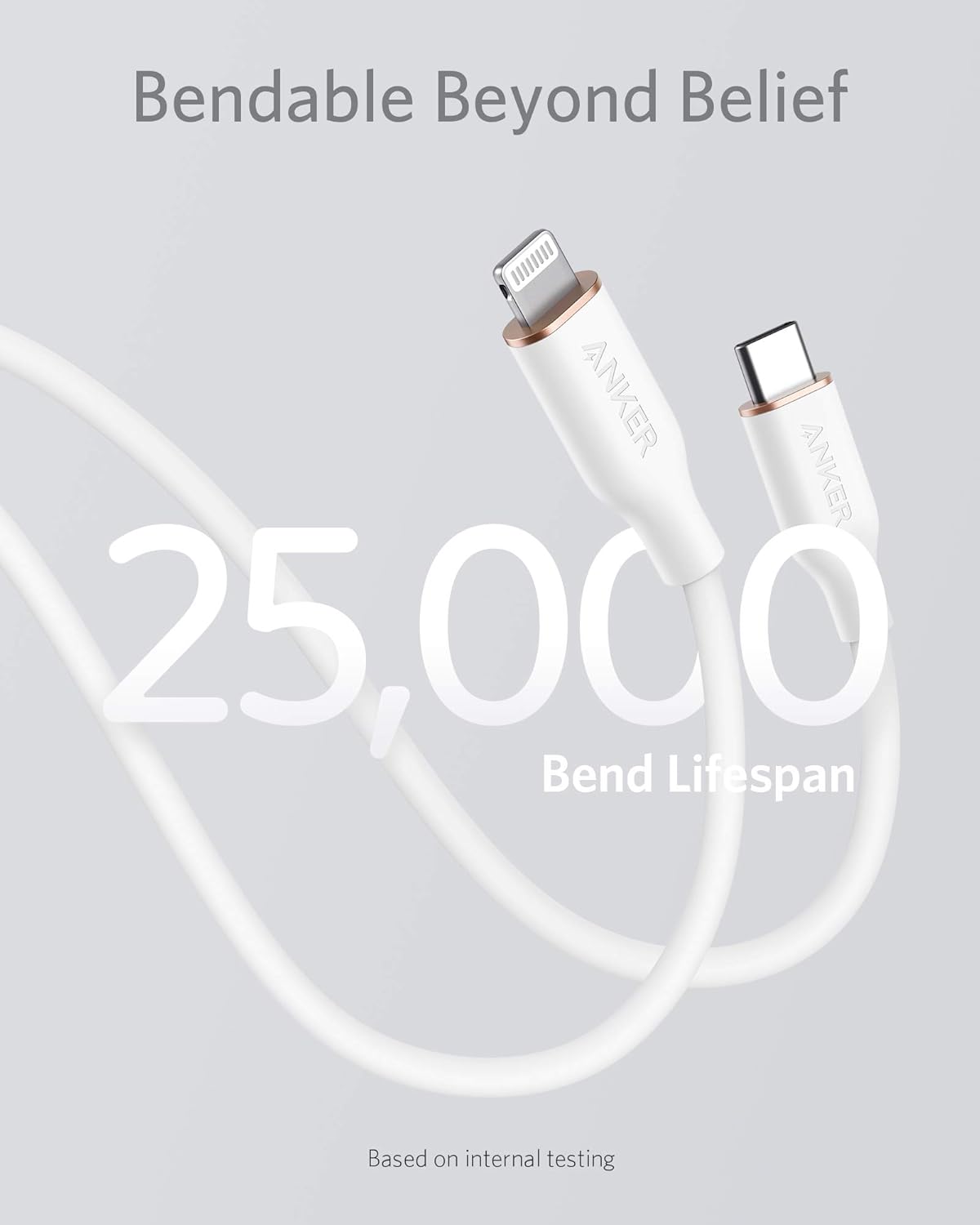 Anker USB C to Lightning Cable(3FT,White), MFi Certified for iPhone